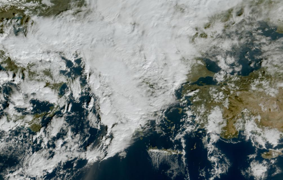 Τελευταία δορυφορική εικόνα νεφοκάλυψης