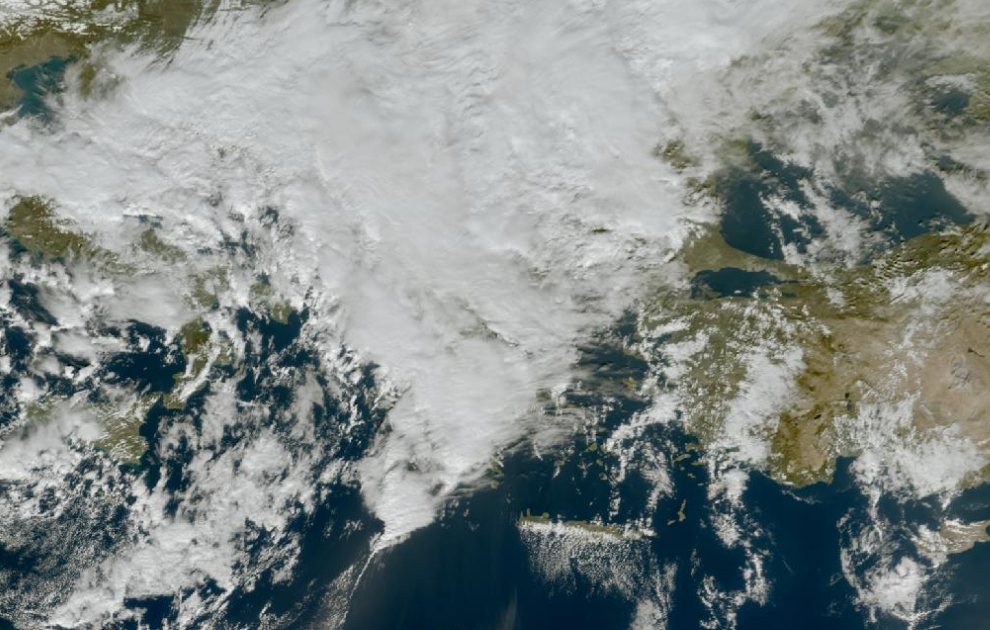 Τελευταία δορυφορική εικόνα νεφοκάλυψης