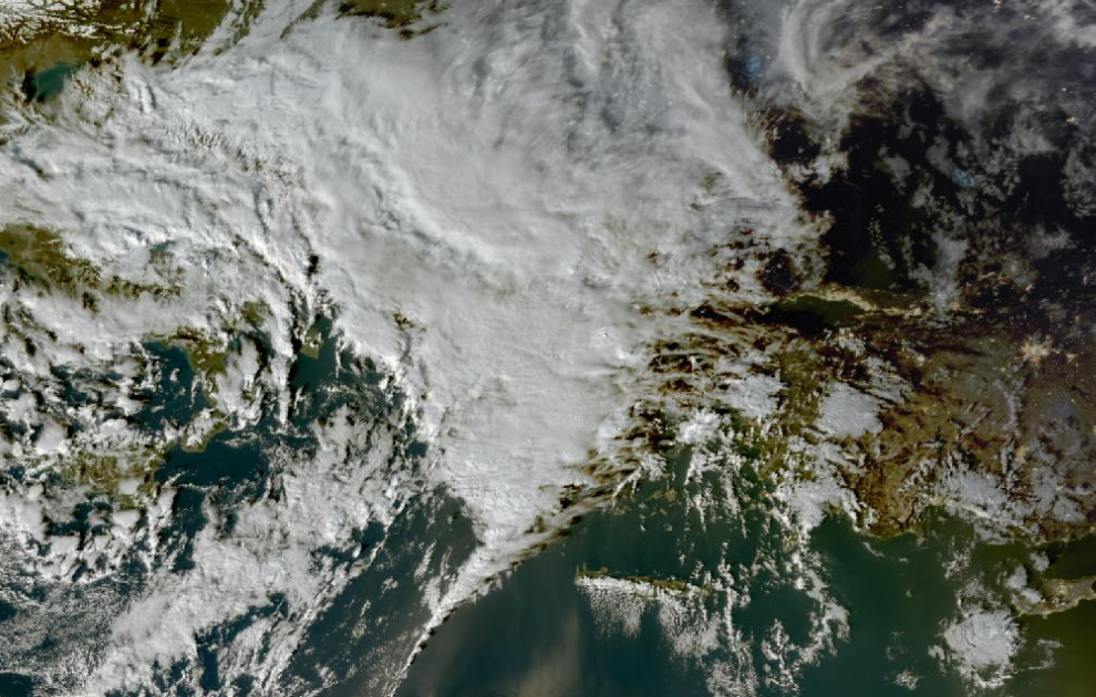 Τελευταία δορυφορική εικόνα νεφοκάλυψης