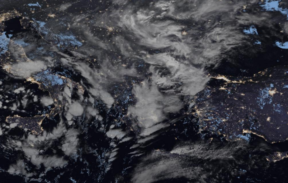 Τελευταία δορυφορική εικόνα νεφοκάλυψης