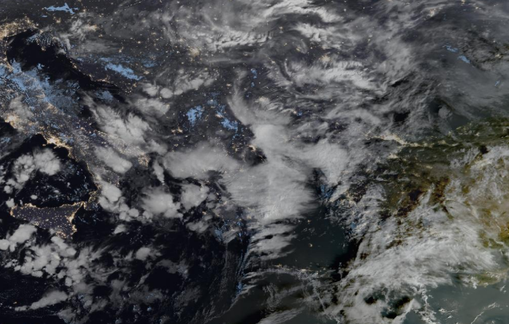 Τελευταία δορυφορική εικόνα νεφοκάλυψης