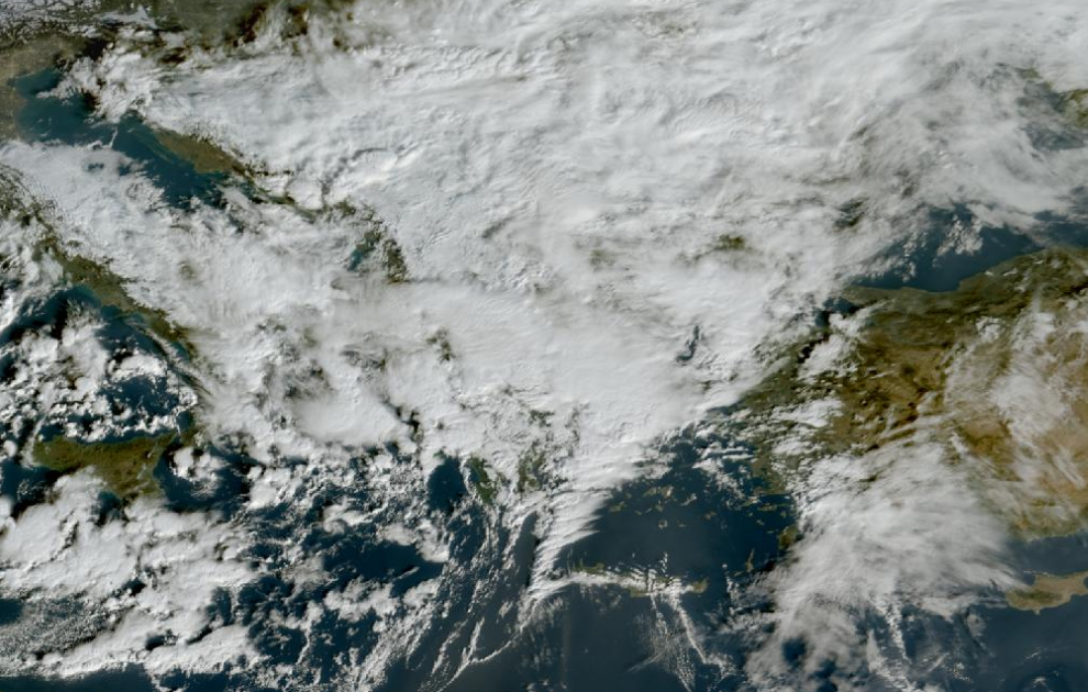 Τελευταία δορυφορική εικόνα νεφοκάλυψης