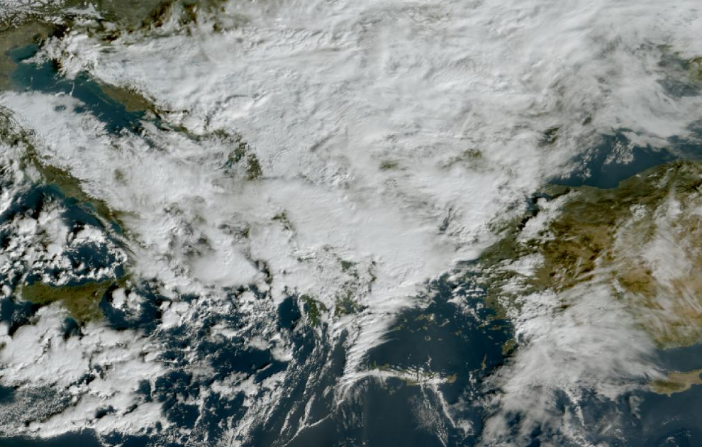 Τελευταία δορυφορική εικόνα νεφοκάλυψης