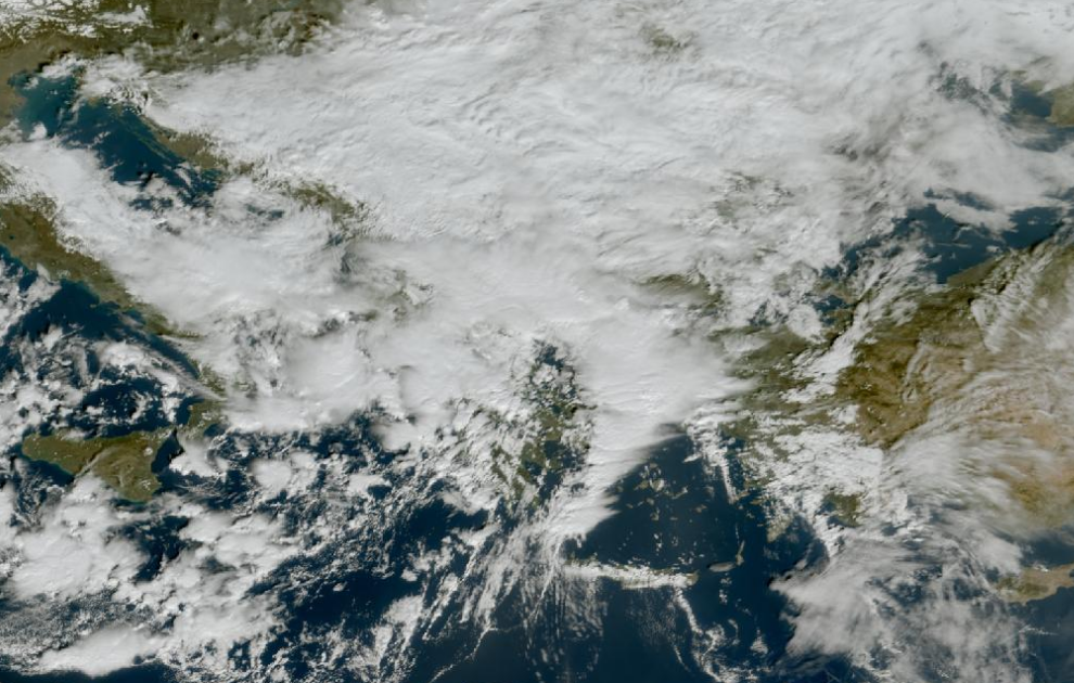 Τελευταία δορυφορική εικόνα νεφοκάλυψης