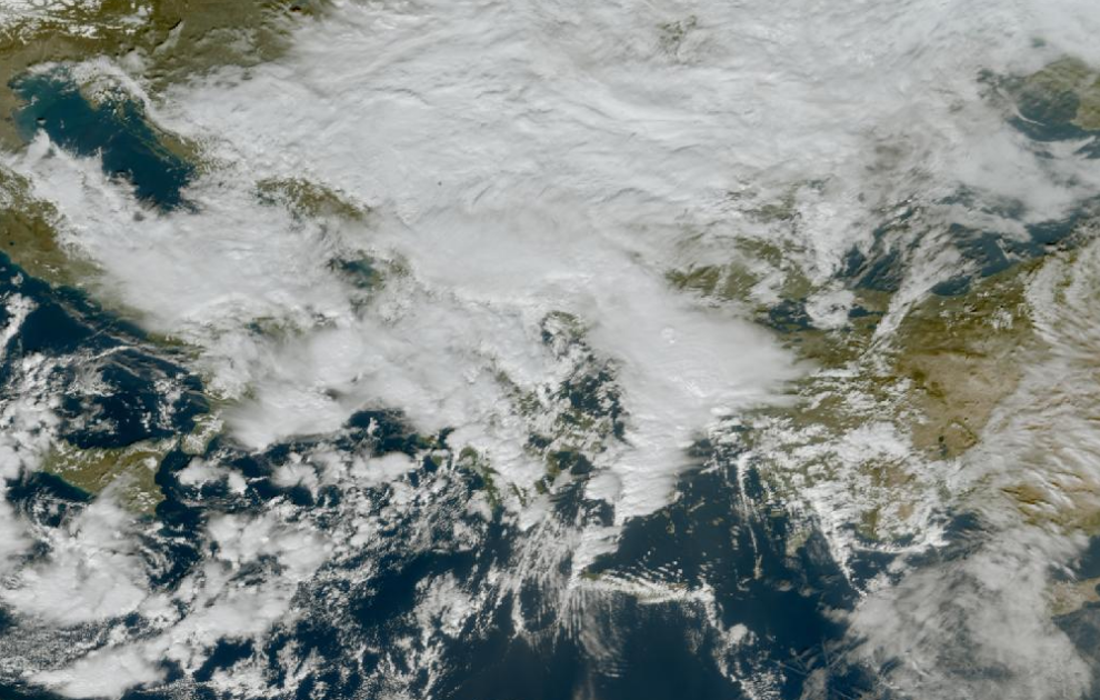 Τελευταία δορυφορική εικόνα νεφοκάλυψης