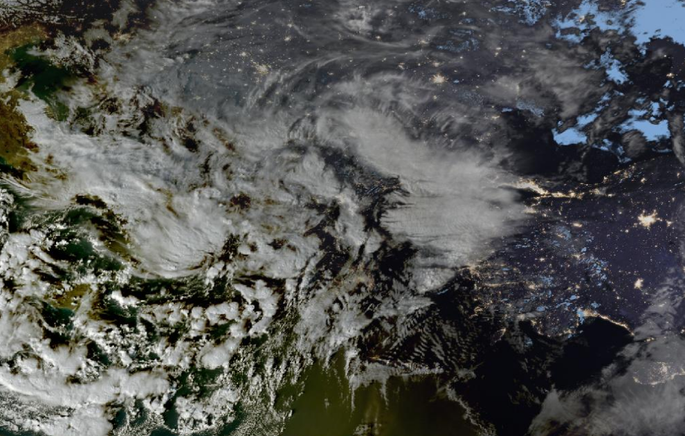 Τελευταία δορυφορική εικόνα νεφοκάλυψης