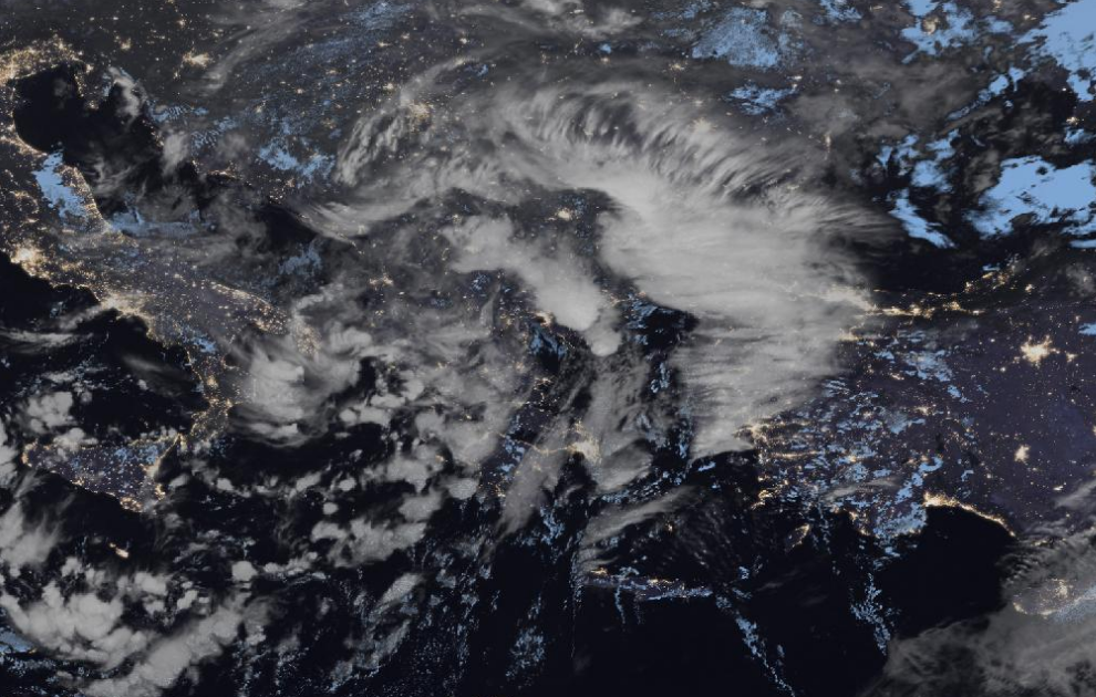 Τελευταία δορυφορική εικόνα νεφοκάλυψης