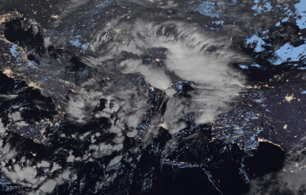 Τελευταία δορυφορική εικόνα νεφοκάλυψης