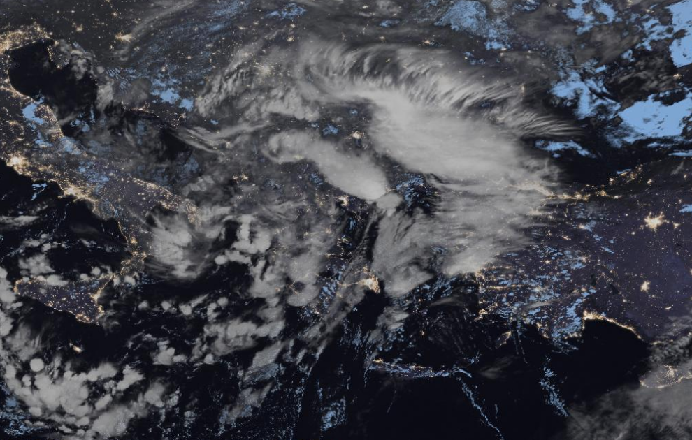 Τελευταία δορυφορική εικόνα νεφοκάλυψης