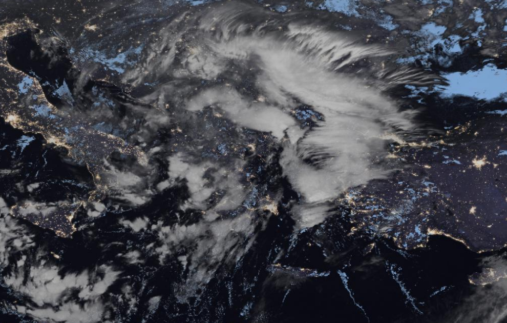 Τελευταία δορυφορική εικόνα νεφοκάλυψης