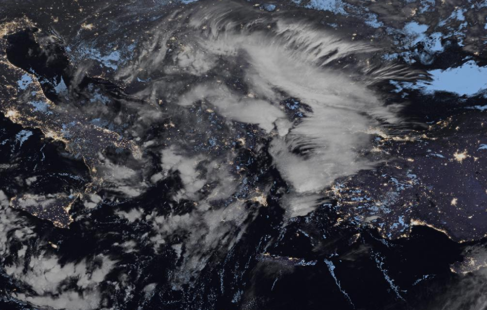 Τελευταία δορυφορική εικόνα νεφοκάλυψης