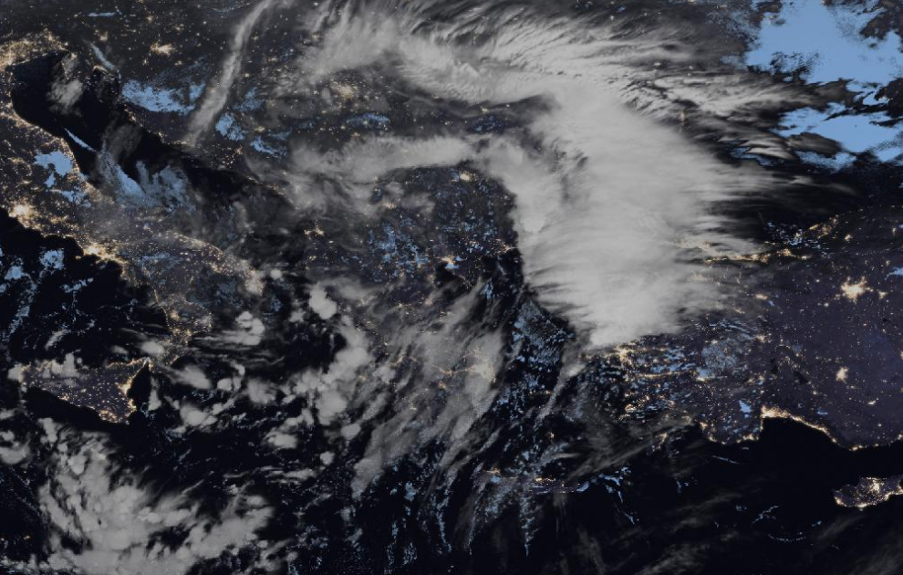 Τελευταία δορυφορική εικόνα νεφοκάλυψης