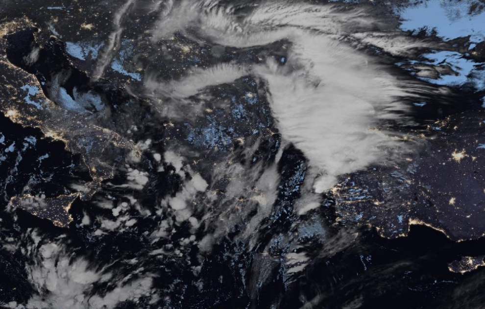 Τελευταία δορυφορική εικόνα νεφοκάλυψης