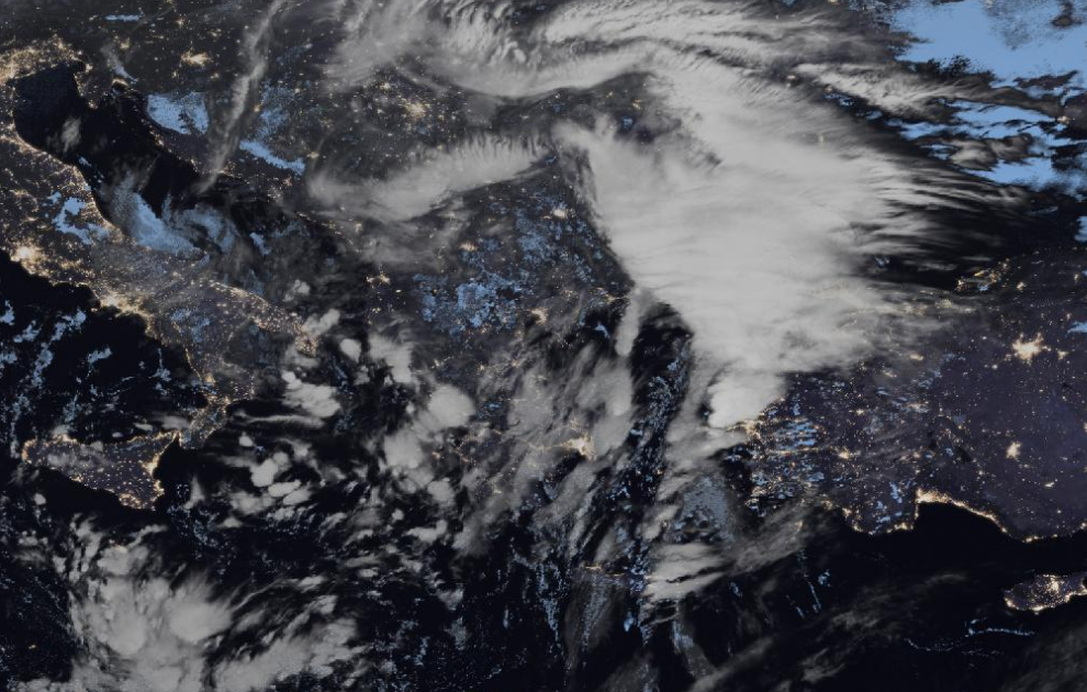 Τελευταία δορυφορική εικόνα νεφοκάλυψης