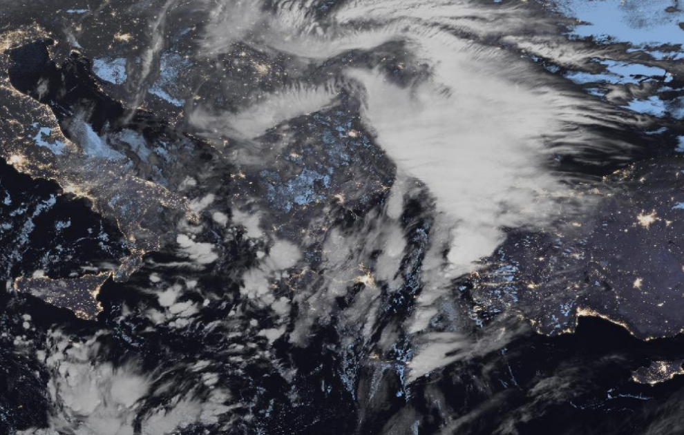 Τελευταία δορυφορική εικόνα νεφοκάλυψης