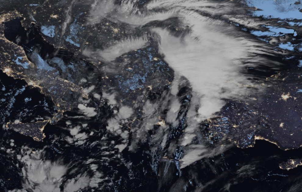 Τελευταία δορυφορική εικόνα νεφοκάλυψης