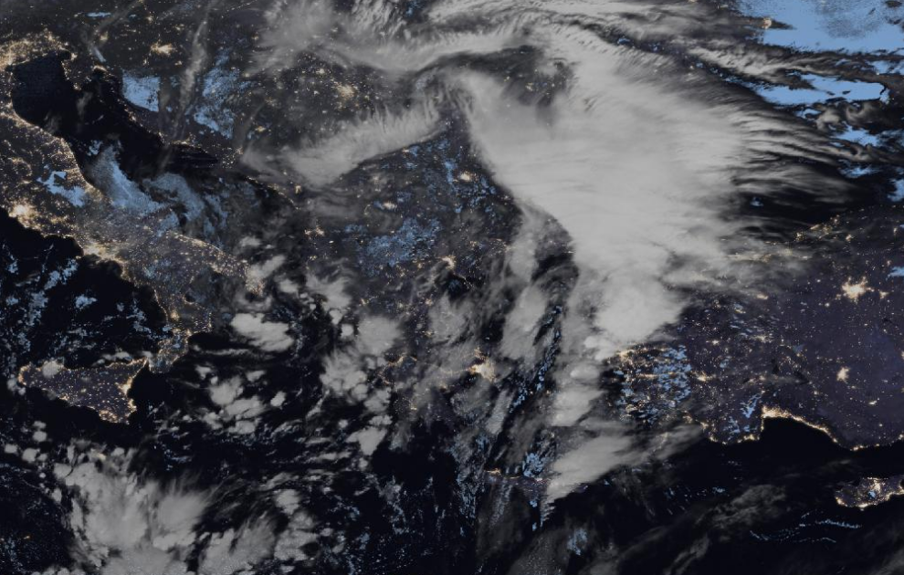 Τελευταία δορυφορική εικόνα νεφοκάλυψης