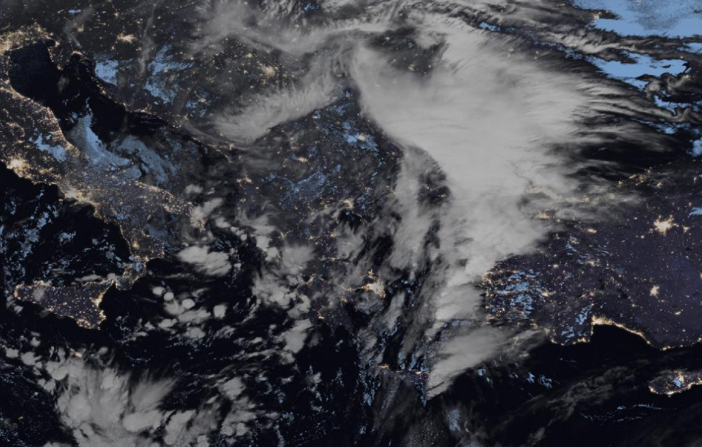 Τελευταία δορυφορική εικόνα νεφοκάλυψης