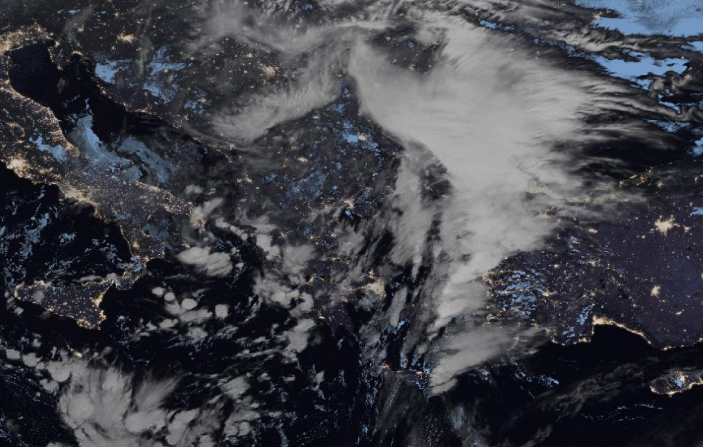 Τελευταία δορυφορική εικόνα νεφοκάλυψης