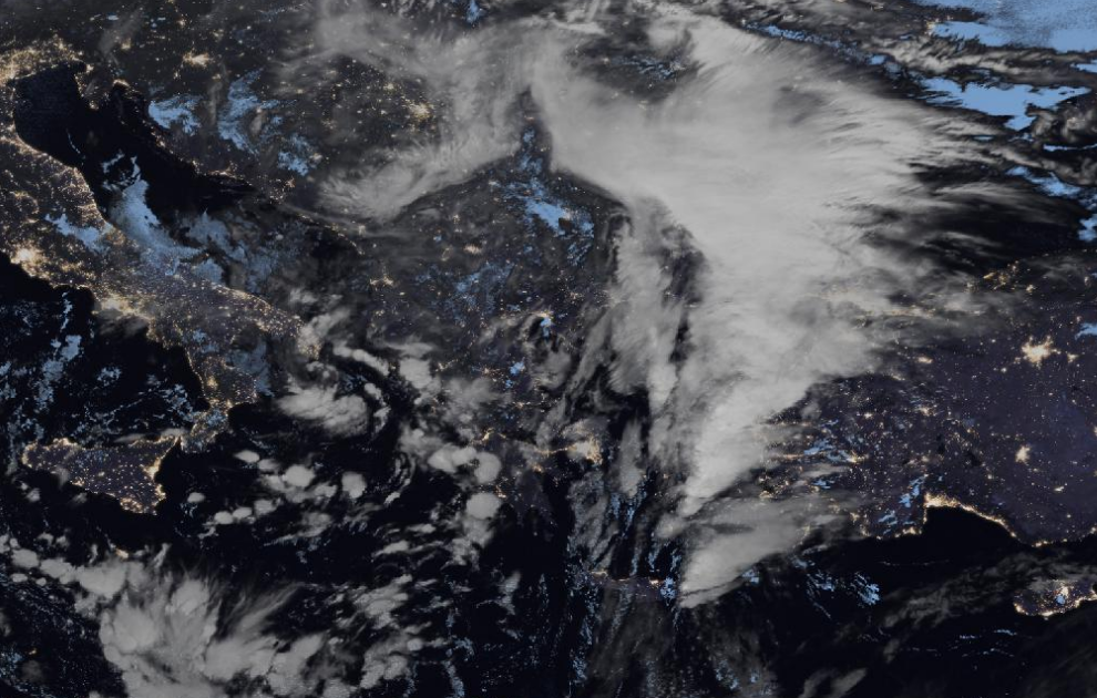 Τελευταία δορυφορική εικόνα νεφοκάλυψης