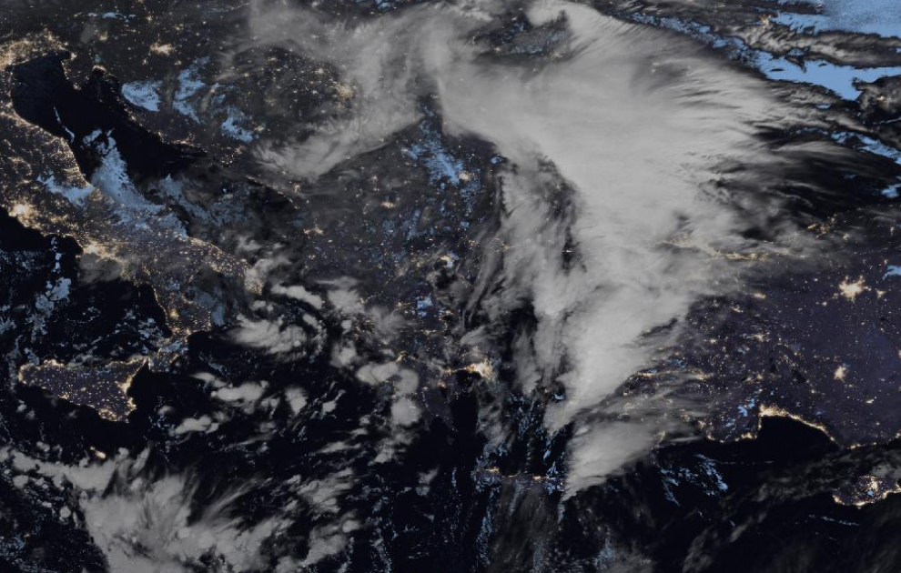 Τελευταία δορυφορική εικόνα νεφοκάλυψης