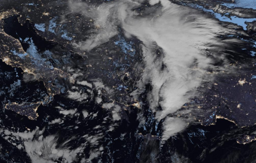 Τελευταία δορυφορική εικόνα νεφοκάλυψης