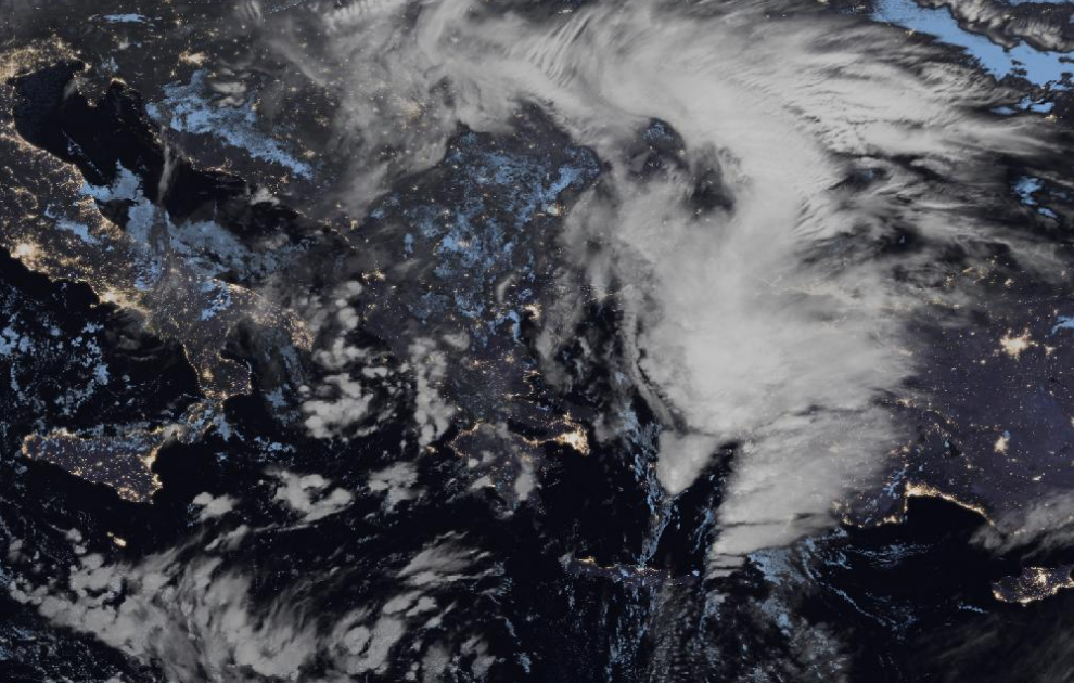 Τελευταία δορυφορική εικόνα νεφοκάλυψης