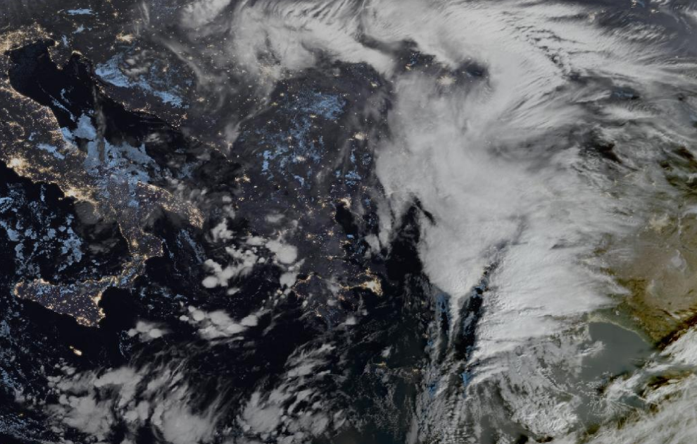 Τελευταία δορυφορική εικόνα νεφοκάλυψης