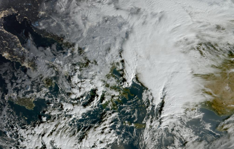 Τελευταία δορυφορική εικόνα νεφοκάλυψης