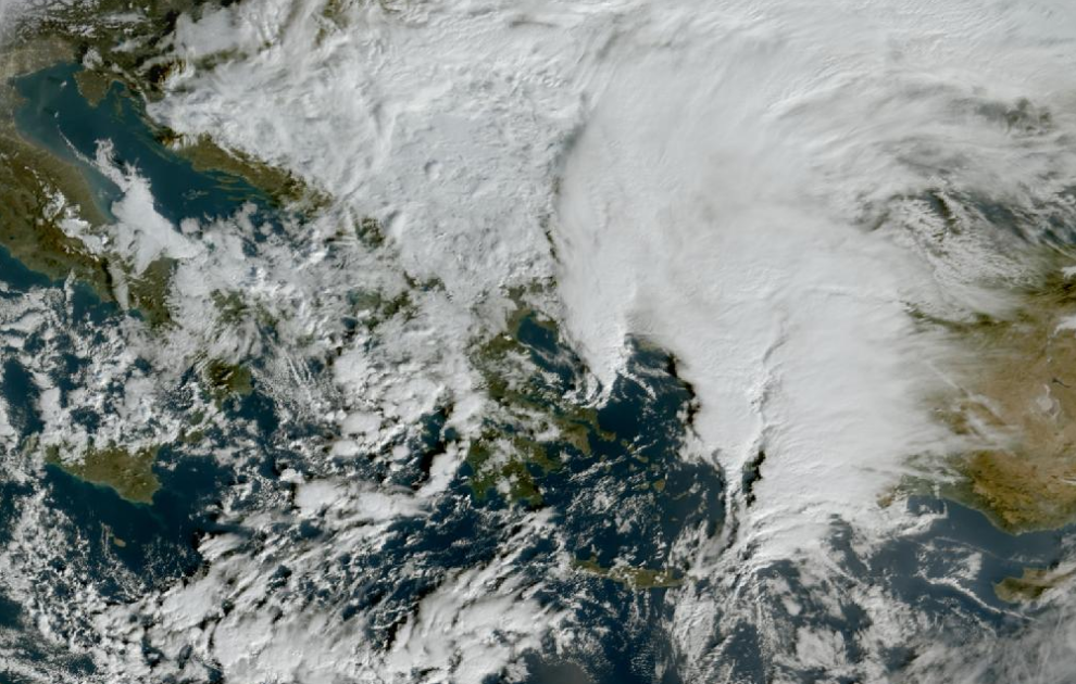 Τελευταία δορυφορική εικόνα νεφοκάλυψης