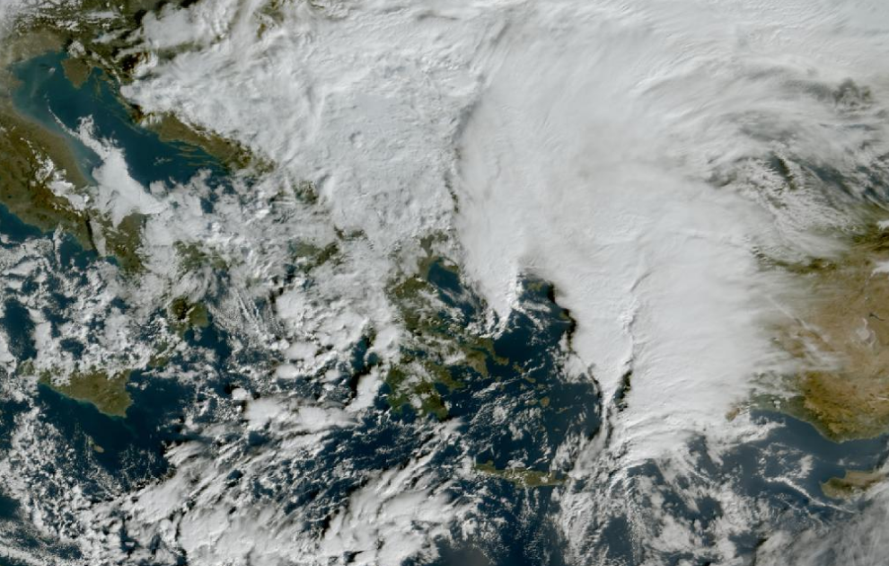 Τελευταία δορυφορική εικόνα νεφοκάλυψης