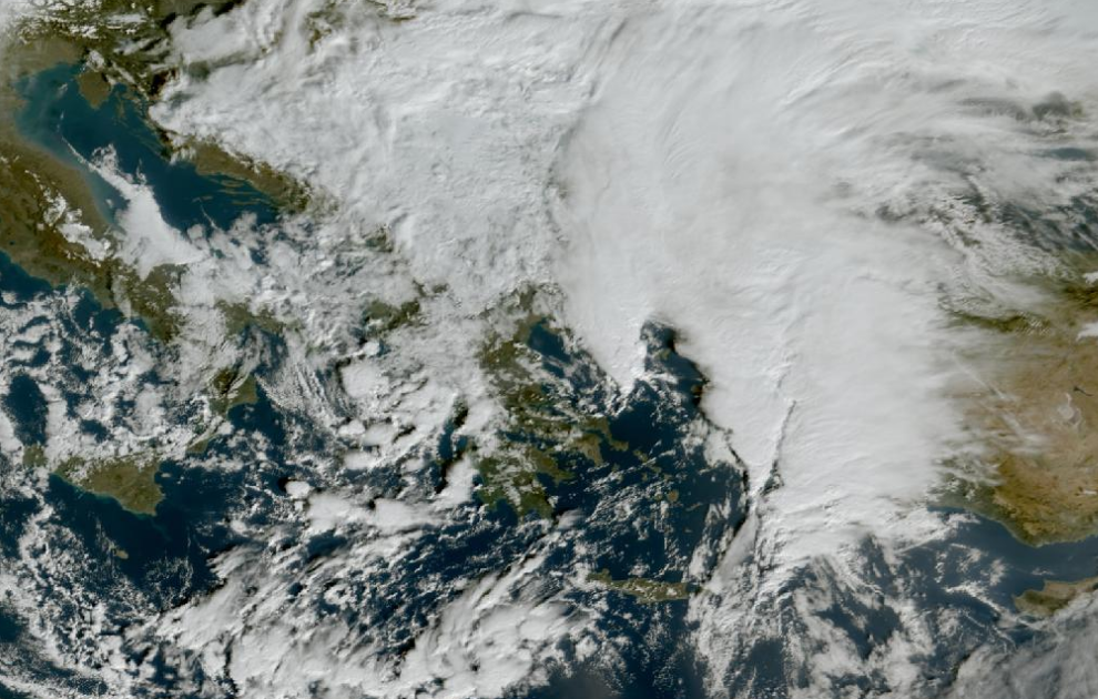 Τελευταία δορυφορική εικόνα νεφοκάλυψης