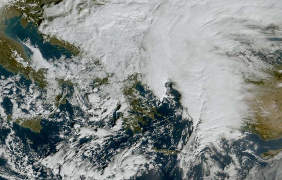 Τελευταία δορυφορική εικόνα νεφοκάλυψης