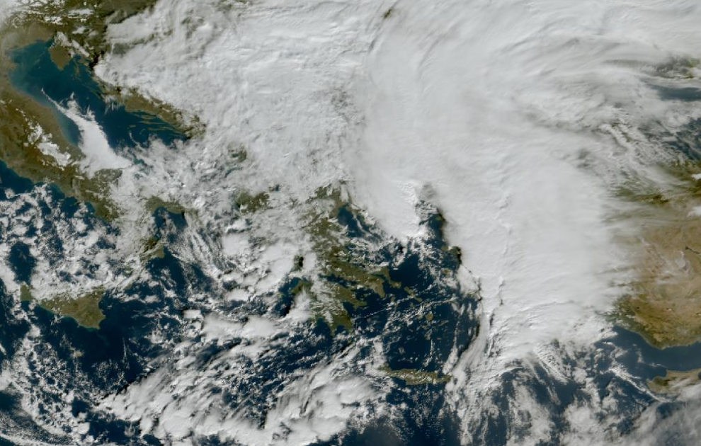 Τελευταία δορυφορική εικόνα νεφοκάλυψης