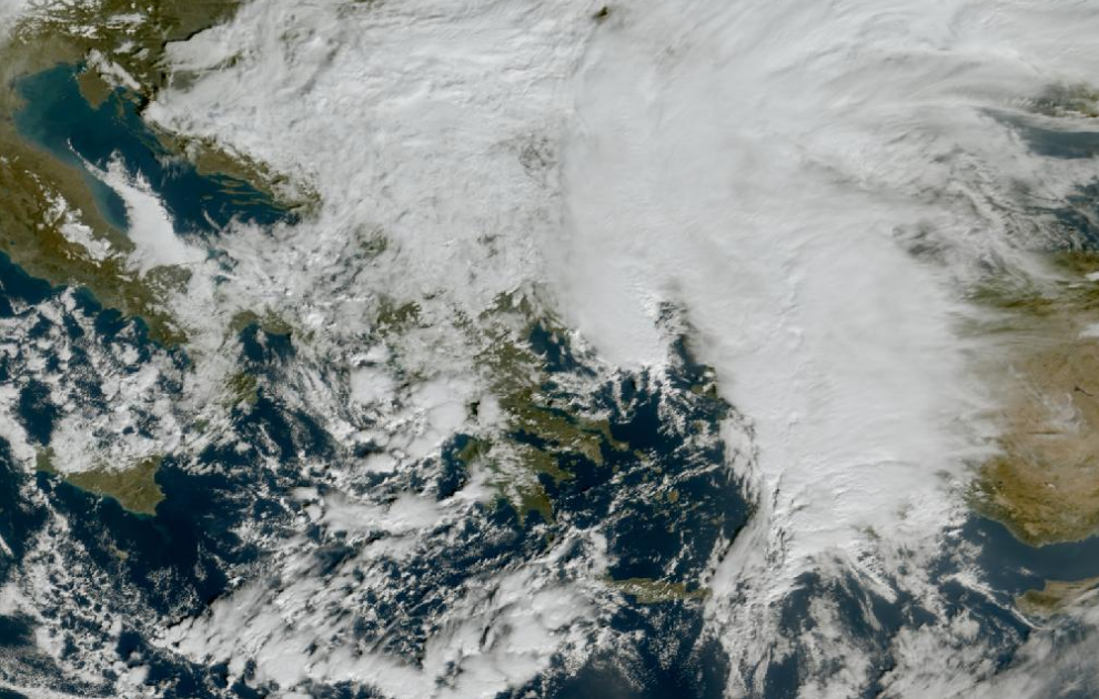 Τελευταία δορυφορική εικόνα νεφοκάλυψης