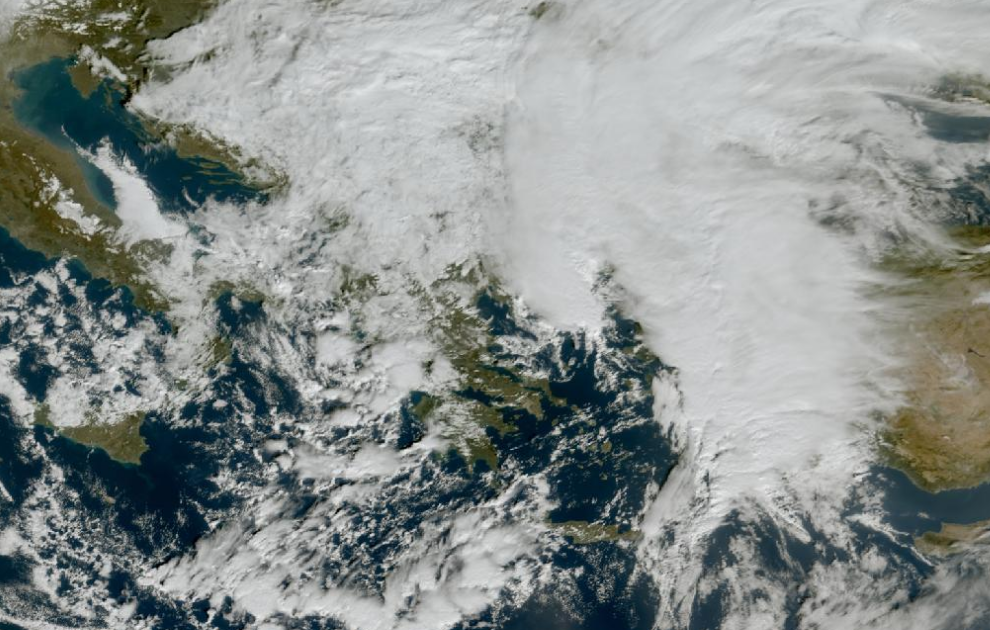 Τελευταία δορυφορική εικόνα νεφοκάλυψης