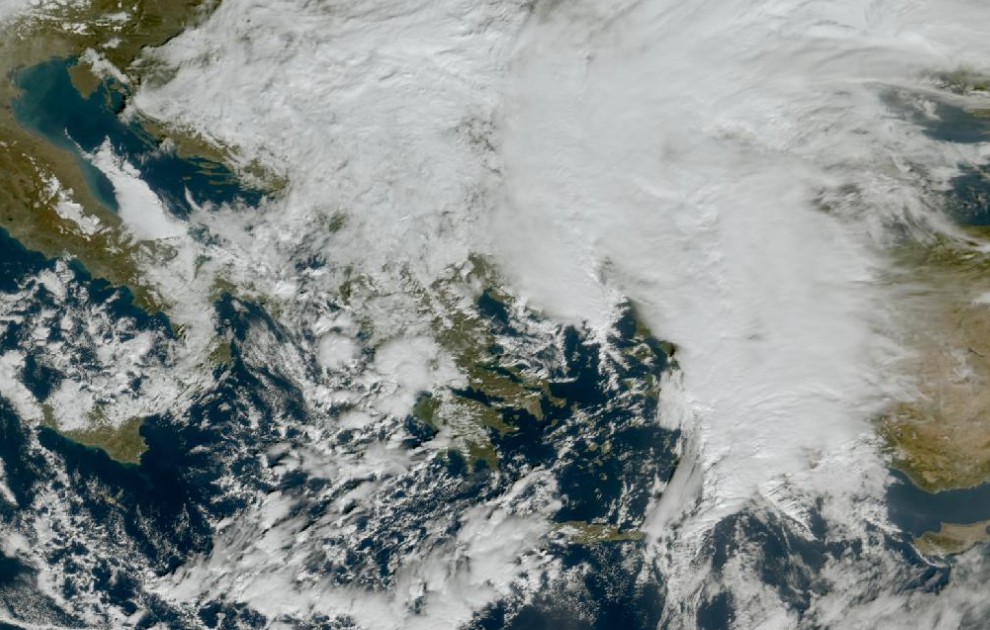 Τελευταία δορυφορική εικόνα νεφοκάλυψης