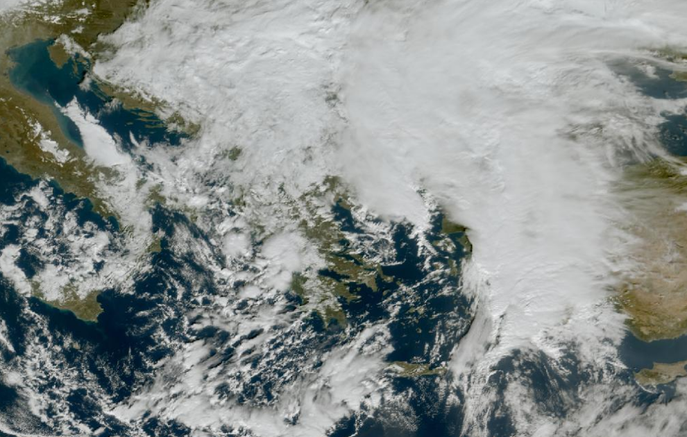 Τελευταία δορυφορική εικόνα νεφοκάλυψης