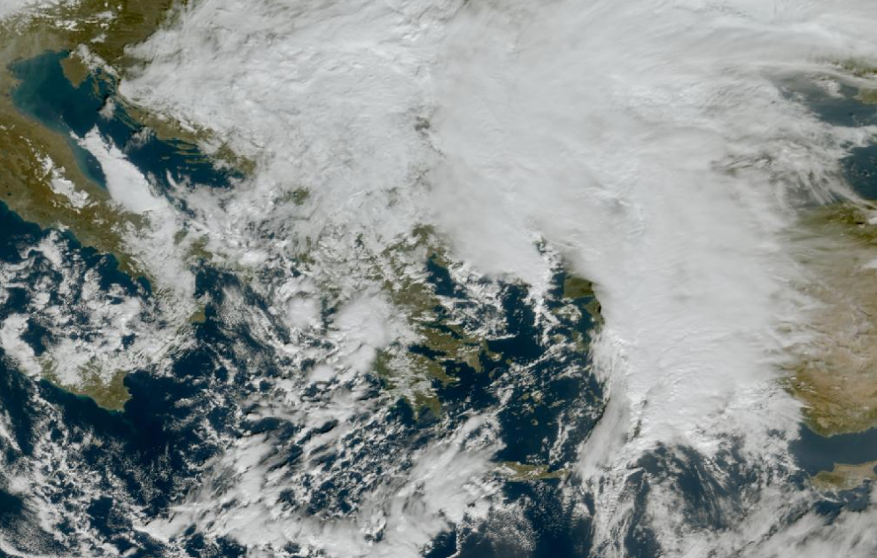 Τελευταία δορυφορική εικόνα νεφοκάλυψης