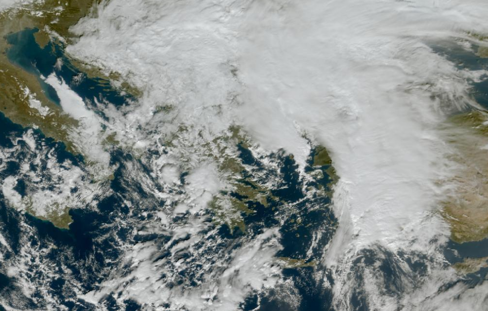 Τελευταία δορυφορική εικόνα νεφοκάλυψης