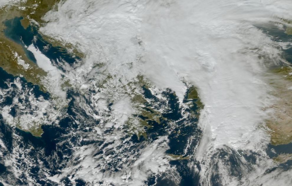 Τελευταία δορυφορική εικόνα νεφοκάλυψης