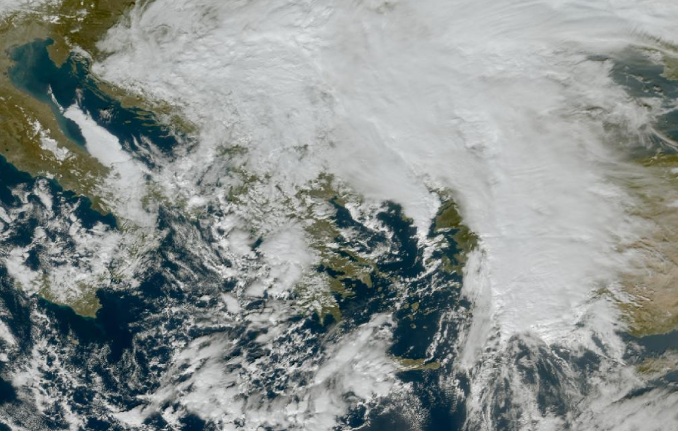 Τελευταία δορυφορική εικόνα νεφοκάλυψης