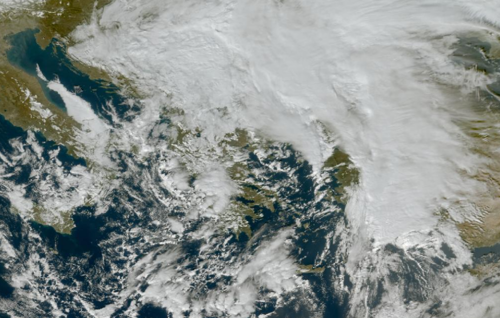 Τελευταία δορυφορική εικόνα νεφοκάλυψης