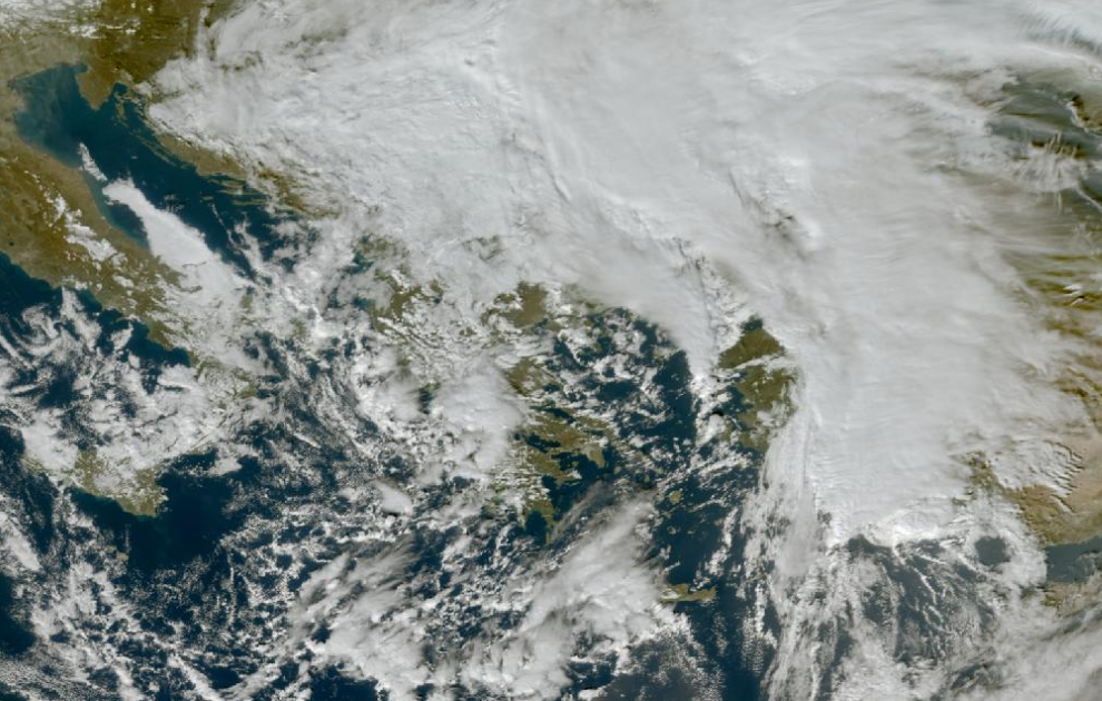 Τελευταία δορυφορική εικόνα νεφοκάλυψης