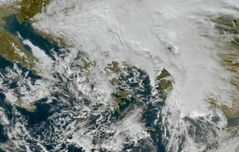 Τελευταία δορυφορική εικόνα νεφοκάλυψης