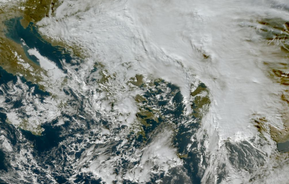 Τελευταία δορυφορική εικόνα νεφοκάλυψης