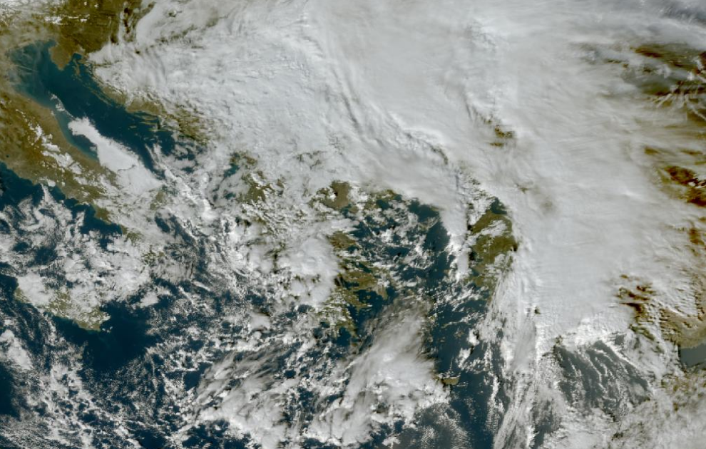 Τελευταία δορυφορική εικόνα νεφοκάλυψης