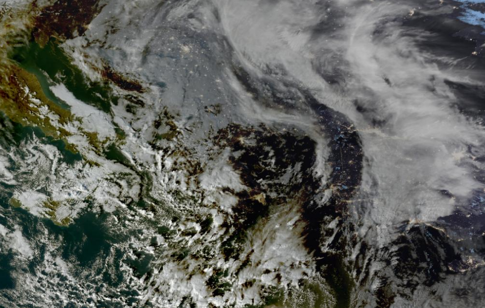 Τελευταία δορυφορική εικόνα νεφοκάλυψης