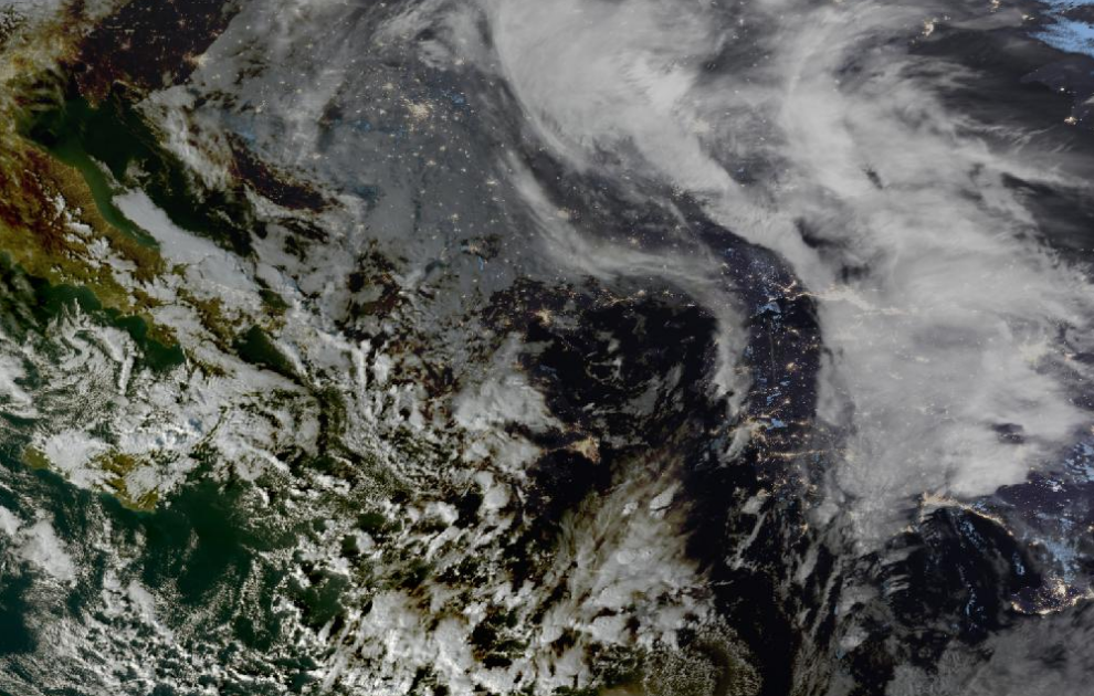 Τελευταία δορυφορική εικόνα νεφοκάλυψης