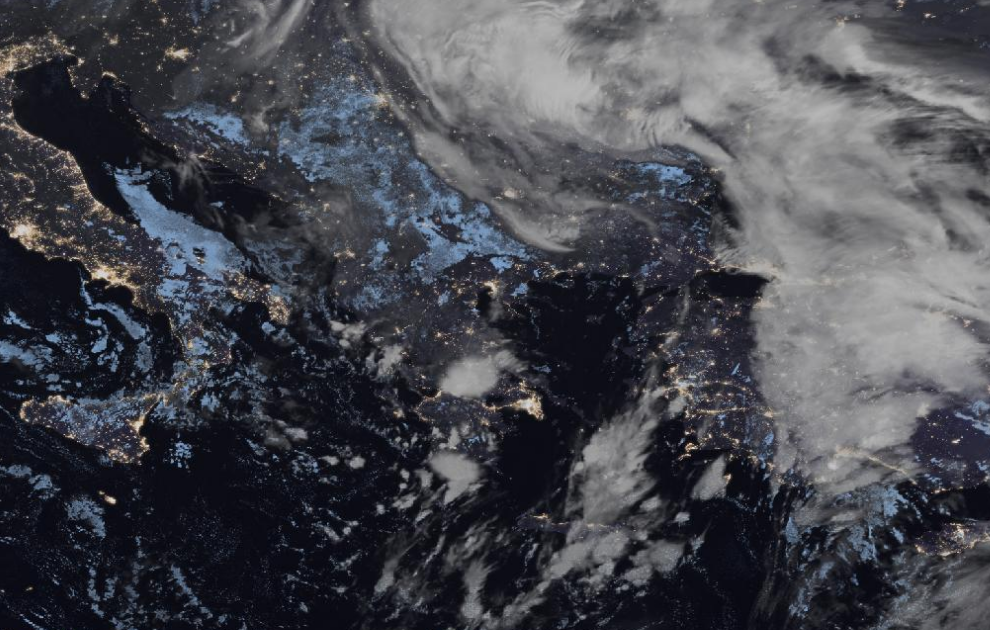 Τελευταία δορυφορική εικόνα νεφοκάλυψης